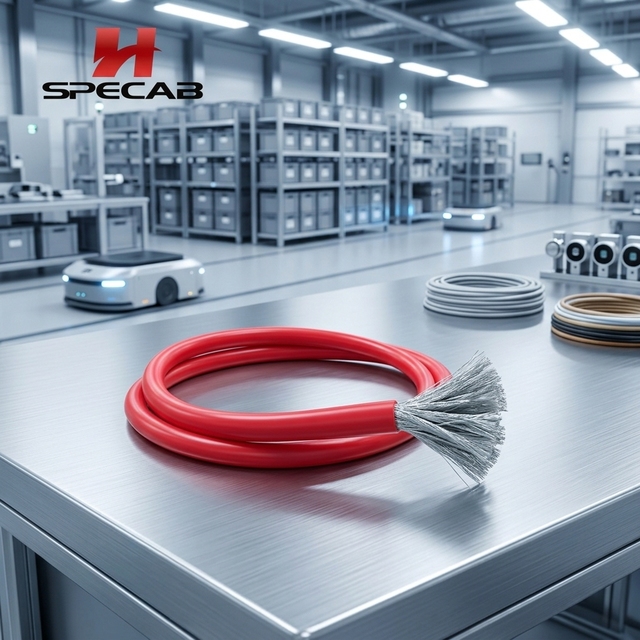 AGV Robot Charging Lead 600V Silicone Wire, Zero-Bend Fatigue High-Flex Tinned Copper Cable for Automated Guided Vehicles