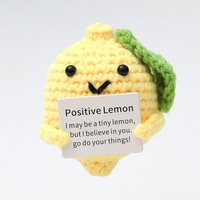Schattige positieve citroen haakpop fruitfamilie decoratie festival cadeau ruil bureau ornament