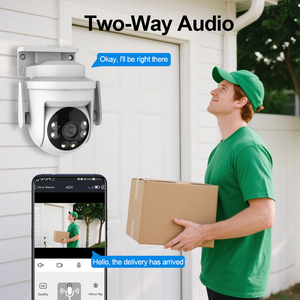 Caméra de surveillance sans fil 4G avec carte SIM 3MP HD, vision nocturne couleur, suivi humanoïde, détection, caméra de sécurité CCTV - Product Image 3