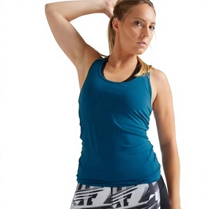 เสื้อกล้ามออกกำลังกายผู้หญิงทรงหลวม คอลึก แบบ Racerback สำหรับโยคะ วิ่ง และออกกำลังกายทั่วไป - Product Image 1