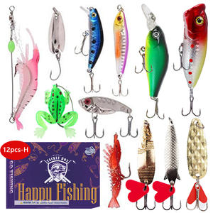 12 aveugles boîte leurres pêche ensemble, cadeau de vacances, Mino crayon bionique appât boîte-cadeau - Product Image 6