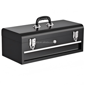 Boîte à outils métallique portable avec tiroirs, serrure centrale à clé pour la sécurité, finition thermolaquée résistante aux rayures, <span class=keywords><strong>coffre</strong></span> robuste - Product Image 5