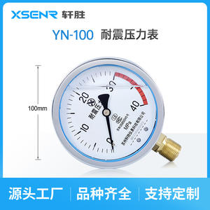 เกจวัดแรงดันทนแรงกระแทก Suzhou Xuansheng Yn100 40Mpa  ตัวเรือนสแตนเลส  ข้อต่อเกลียว  เส้นผ่านศูนย์กลาง 100 มม. - Product Image 4