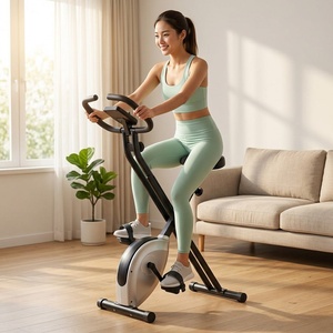 Vélo <span class=keywords><strong>d</strong></span>'exercice magnétique pliable ultra silencieux, vélo <span class=keywords><strong>d</strong></span>'<span class=keywords><strong>appartement</strong></span> à cadre en X avec écran LCD pour entraînement cardio à domicile - Product Image 2