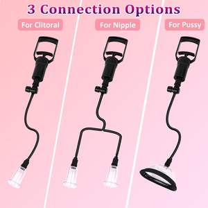 バキュームポンプ ニップルポンプ アダルトグッズ、女性向けセックストイ 真空クリトリスポンプ ニップル＆クリトリスサッカー 4カップ付き吸引トイ - Product Image 4