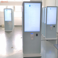 Kiosque tactile sur pied OEM 43 55 pouces, écran LCD vertical intérieur, affichage numérique, totem publicitaire avec imprimante