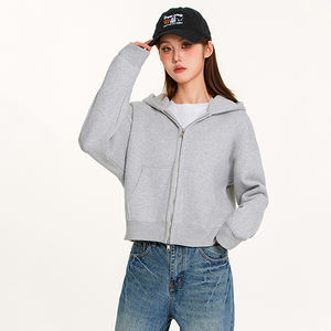 All'ingrosso felpe Casual Cropped felpe da donna di nuovo Design con cerniera <span class=keywords><strong>felpa</strong></span> da donna 2025 - Product Image 3