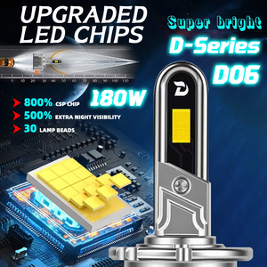 DGLS D06 Canbus - Faro <span class=keywords><strong>LED</strong></span> de 180 W, 18000 LM, 6500 K, Chip CSP, Bombilla para Automóvil, Sin Errores, Compatible con Osram <span class=keywords><strong>Philips</strong></span> <span class=keywords><strong>H7</strong></span> H4 - Product Image 2