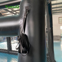 Yumuq Cage de frappe gonflable pliable d'intérieur pour le baseball et le cricket, avec filet de frappe sur gazon pour l'entraînement