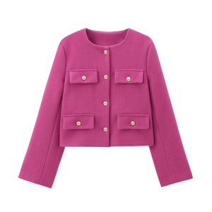 IStapromo Gifts 2026 Chaqueta Corta de Traje para Mujer, Moda Casual, Versátil, Cuello Redondo, Decoración con Solapa - Product Image 6