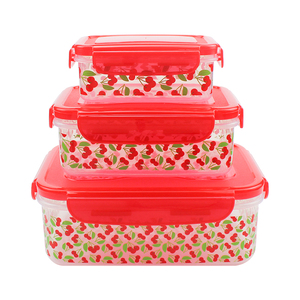 Impression par transfert de chaleur rectangle de qualité alimentaire 3 pièces ensemble PP plastique <span class=keywords><strong>bento</strong></span> boîte à lunch pour conteneur - Product Image 4