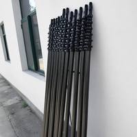 Tiang Teleskopik Serat Karbon 3k untuk Pembersihan Jendela 35 kaki 40 kaki 45 kaki 50 kaki 55 kaki
