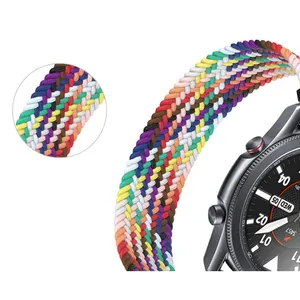 Custom Adjustable Buckle Woven Nylon Smart Watch Strap Elastic Braided Replaceable Watch Bands For IWatch