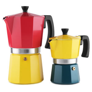 Emode Nouveau style 2 tasses à expresso Cafetière expresso pour cuisinière Moka Pot, cafetière en aluminium Cuban Café Brewing - Product Image 4