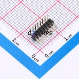 1271WR-8P Pin Header Bent Lead Through Hole,P=1.27mm Connector 1x8P 1.27mm Pin Header Right Angle Insert - Product Image 1