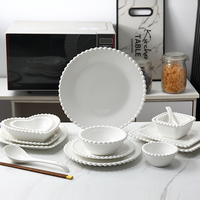 INS coréen perle bord série vaisselle en céramique bols et plats de mariage maison haute beauté Dessert assiettes à gâteaux