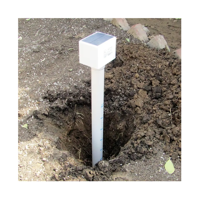 Tube Soil Temperature and Humidity Sensor With Solar Panel Battery Power Supply 4G Server Software Monitoring for Agriculture