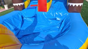 18 英尺黄色大理石棕榈树充气水滑梯泳池 PVC 湿/干租赁派对，含吹风机配件 - Product Image 6