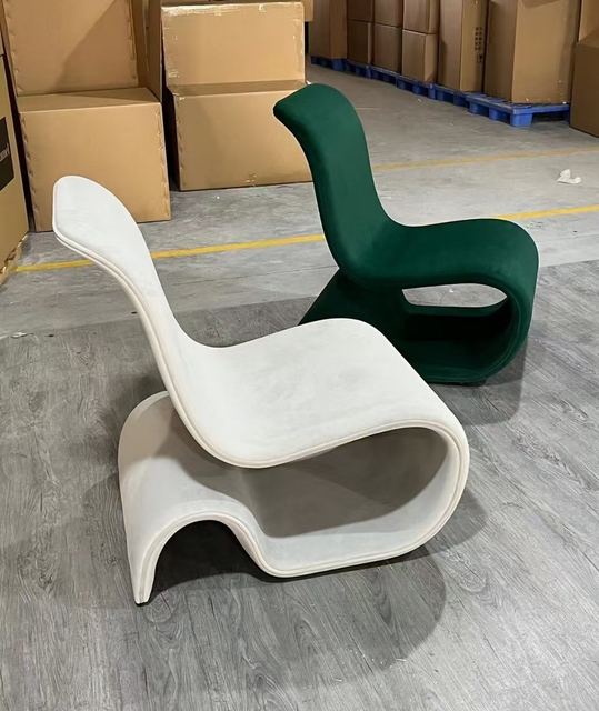 Internet Celebrity Art Nordic Designer Sofa Lazy-shaped Single Sofa Living Room Balcony Light Luxury Backrest Leisure Chair