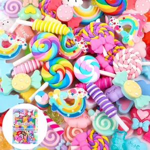 LZY881 30pcs Slime Charms Kawaii Cute Set Mixed Resin Candy Charms For DIY