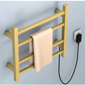 Grand sèche-serviettes électrique gris mat mural, design vertical moderne pour salle de bain, fonction de chauffage des serviettes - Product Image 5