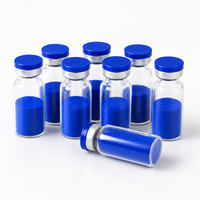 Bahan Baku Kosmetik Copper Tripeptide-1 99% Bubuk Biru GHK-CU 50mg untuk Perawatan Kulit