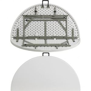 8 personas boda fiesta al aire libre 5 pies plástico banquete mesas redondas plegables Mesa Redonda plegable - Product Image 1