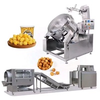 Machine à Popcorn Industrielle Automatique en Forme de Boule pour Caramel et Champignons, Ligne de Production Commerciale de Popcorn Américain