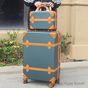 <span class=keywords><strong>Valise</strong></span> de haute qualité vintage antivol pour filles, en ABS bleu, coque rigide, <span class=keywords><strong>4</strong></span> <span class=keywords><strong>roues</strong></span> pivotantes, ensemble de bagages de voyage - Product Image 4