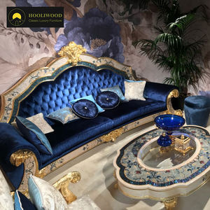 Foshan dernier design coquille de mer classique sculpté royal <span class=keywords><strong>canapé</strong></span> ensemble velours bleu français européen luxe salon meubles royal <span class=keywords><strong>canapé</strong></span> - Product Image 1