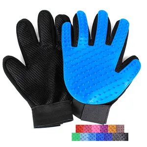 Factory Cheap Price High Quality 180 Needles Pet Dog Grooming Rubber Bath Massage Glove Cat Hair Remove Brush