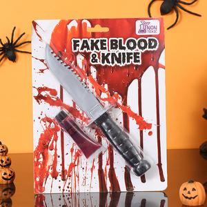 Coltello di Sangue di Halloween, Decorazione per Festival, Giocattolo, Coltello da Cucina con Effetto Sangue, Oggetto di Scena per Scherzi, Machete, Falce - Product Image 1