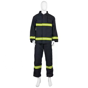 CE-Zertifizierter Aramid-Baumwoll-Feuerwehranzug Reflektierender Brandbekämpfungsanzug Waldbrand-Ausrüstungsset mit Helm, Jacke und Hose - Product Image 5