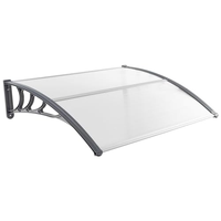 Auvent mural fixe en polycarbonate pour fenêtre extérieure, imperméable, résistant aux UV, abri de pluie pour balcon, taille personnalisée, fabrication en usine