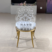 Chaises de mariage de luxe en acier inoxydable avec éclairage LED, design moderne pour banquets et événements