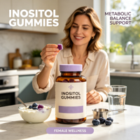 Gummies au complexe d'inositol enrichies en folate pour le bien-être des femmes