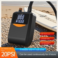 Pompe à air intelligente à double écran avec lumière portable rechargeable USB en aluminium pour lit pneumatique, bateau, extérieur
