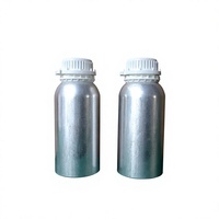 Bouteille en aluminium mat de 500 ml avec bouchon blanc de 74 mm, finition non réfléchissante, diffuseur d'huiles essentielles, recharge