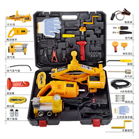 Trousse à outils portative de cric de véhicule électrique boîte à outils de voiture en acier articulée avec bouteille 5T et crics à ciseaux capacité 5T