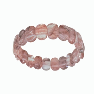 Bracelet de guérison en quartz hématoidé rouge, bijoux en pierres naturelles perlées pour l'équilibre énergétique, le bien-être spirituel et le soulagement de l'anxiété - Product Image 1