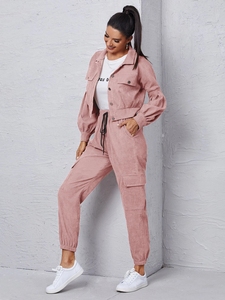 Hot Bán thiết kế mới thời trang bán buôn chạy bộ đặt Womens vải to sợi hàng hóa Tracksuit - Product Image 3