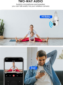 กล้องหลอดไฟไร้สาย <span class=keywords><strong>YCC365</strong></span> <span class=keywords><strong>Plus</strong></span> 2.4GHz WiFi กล้องซ็อกเก็ต 360 องศา ความละเอียด 1080p กล้องพาโนรามาอัจฉริยะสำหรับความปลอดภัยภายในบ้าน - Product Image 4
