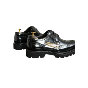 Botas de Negocios para Hombre Chelsea, de Caña Alta, con Cordones, Impermeables, Parte Superior de Cuero Genuino Blanco, Entresuela Marrón, Suela de Goma, Correa Monk - Product Image 3