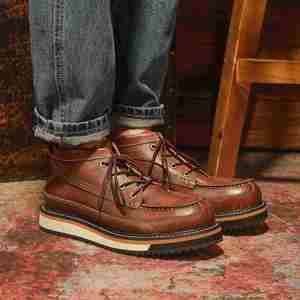 Chaussures rehaussantes rétro en cuir véritable pour hommes, nouveau design, marron, à lacets, bout rond, respirantes, pour la marche - Product Image 4