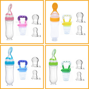 Cuillère d'alimentation pour nouveau-né, distributeur de nourriture à presser en silicone, sucette pour bébé, biberons pour bébé, cuillère d'alimentation solide, <span class=keywords><strong>biberon</strong></span> à presser - Product Image 4