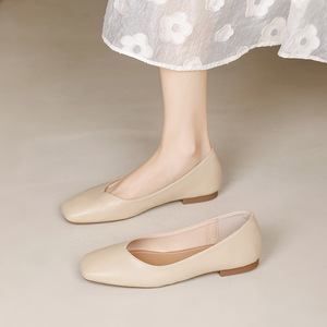 <span class=keywords><strong>Ballerine</strong></span> da Donna con Taglio <span class=keywords><strong>a</strong></span> V e <span class=keywords><strong>Punta</strong></span> Squadrata, Scarpe Minimaliste Piatte per Ufficio e Casual, Supporto OEM ODM Personalizzato - Product Image 2