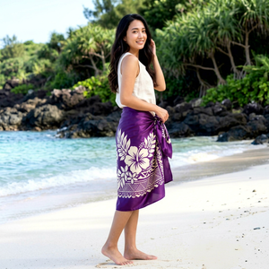 Paréo Sarong en Satin Tissé Premium à Pois, Motif Floral Tropical, Léger, pour l'Été, Fabricant et Fournisseur de Tissus Personnalisés OEM ODM - Product Image 1