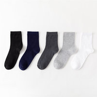 Vente en gros échantillon uniforme coloré chaussettes Elite en coton fin uni blanc gris noir côtelé en coton chaussettes d'équipage d'affaires chaussettes pour hommes