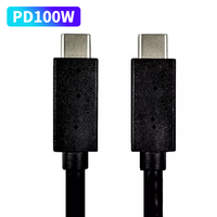 Cable de Datos USB 4.0 Tipo-C a C Thunderbolt 4 de Cobre Puro OEM, 40 Gbps, PD 100 W, Carga Rápida para Computadora
