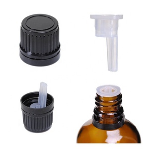 Bouchon compte-gouttes inviolable en PP blanc de <span class=keywords><strong>18</strong></span> mm avec embout inversé et orifice pour bouchons de bouteilles et fermetures - Product Image 1